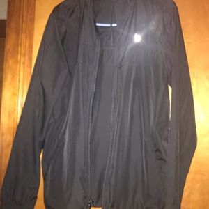 Black windbreaker jacket